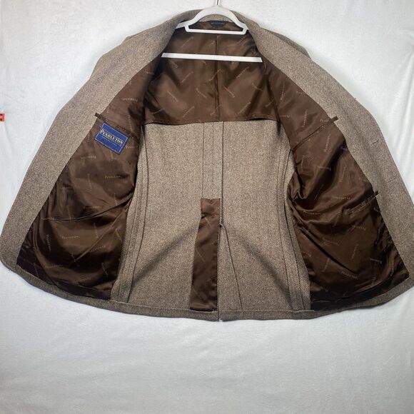 Vintage Pendleton Wool Blazer Jacket Brown Herringbone 100% Virgin Wool 1970s/80 - Picture 6 of 14